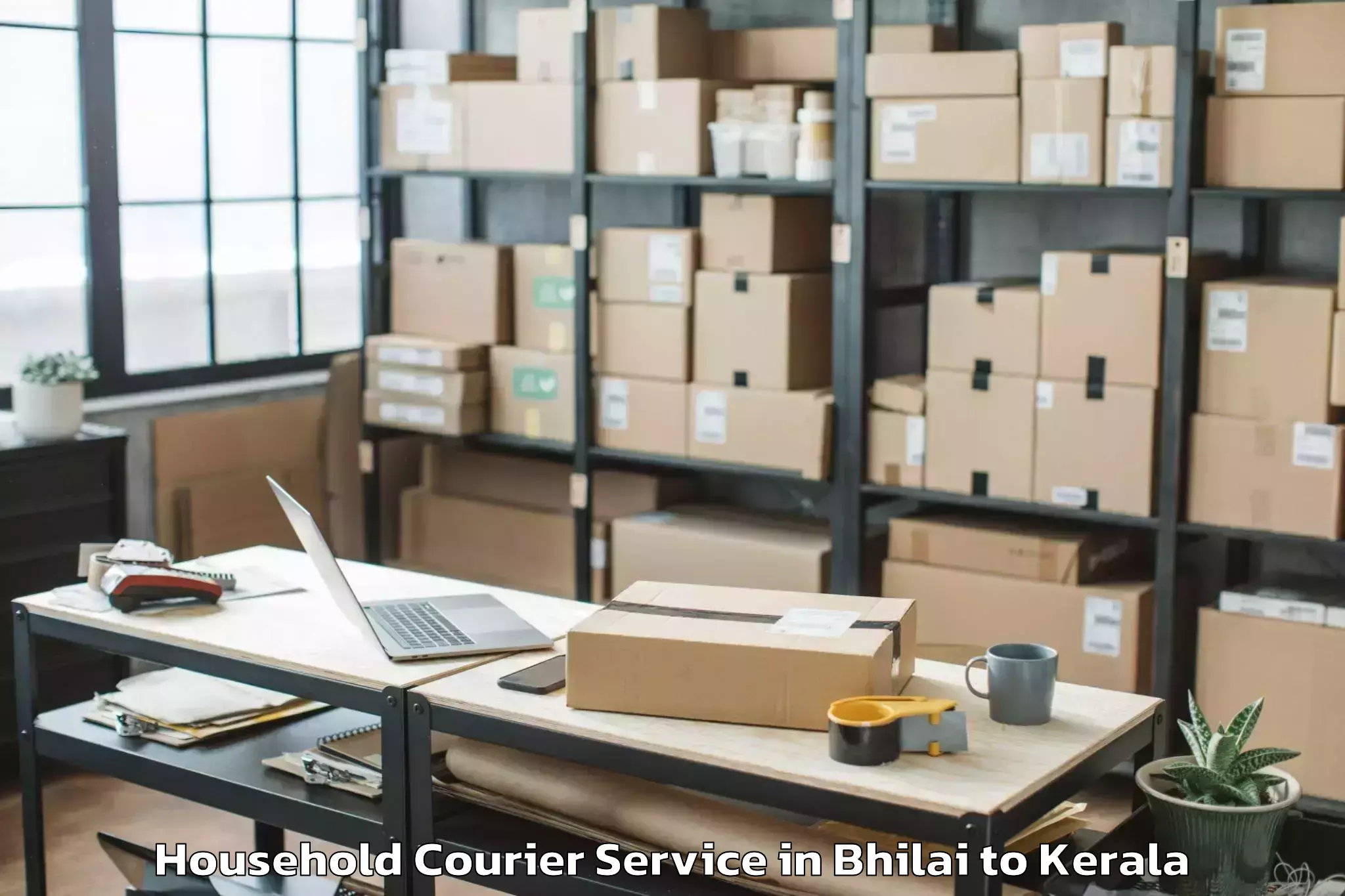 Trusted Bhilai to Punalur Household Courier